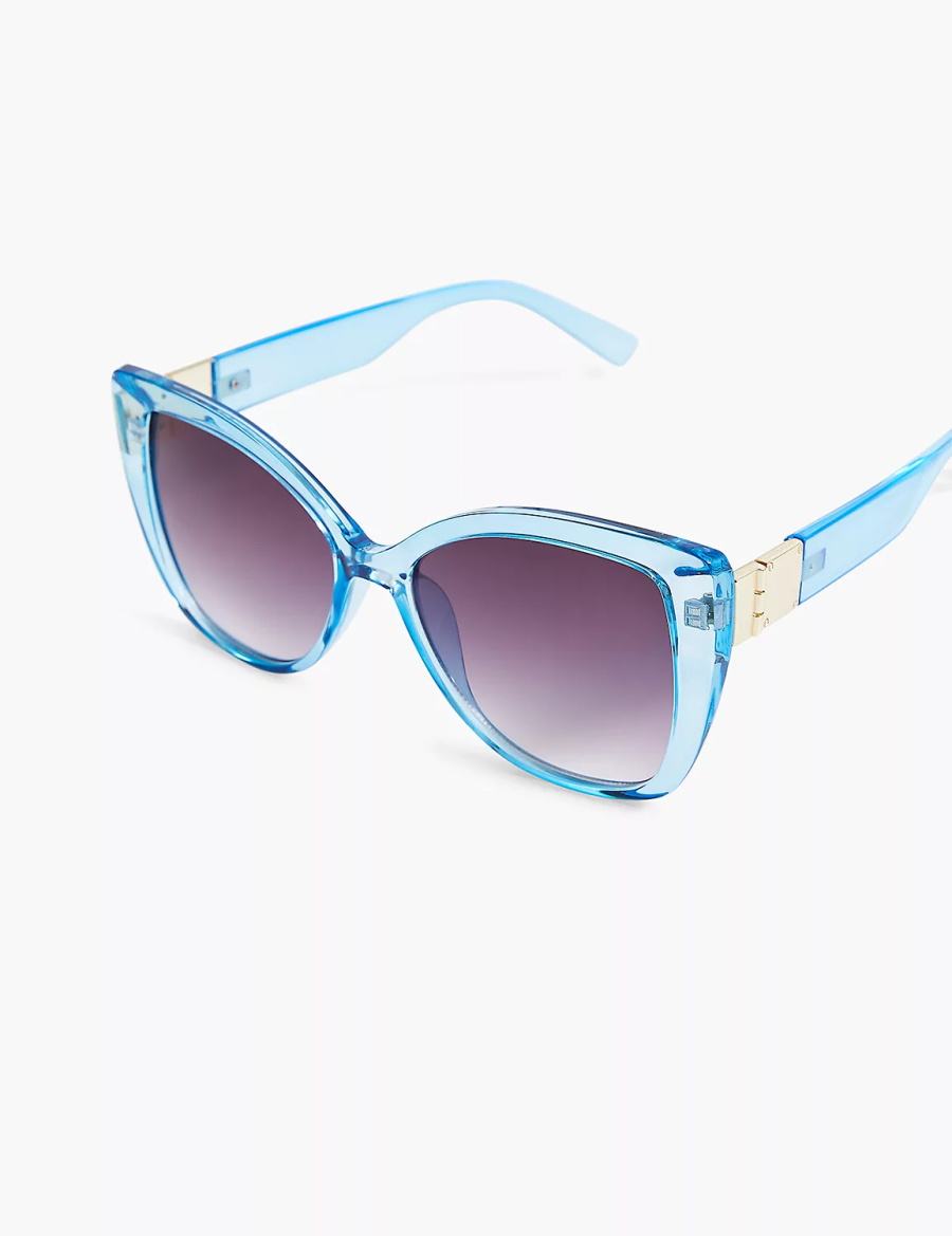 Blue Lane Bryant Blue Cateye Women Sunglasses | XBH7095OC