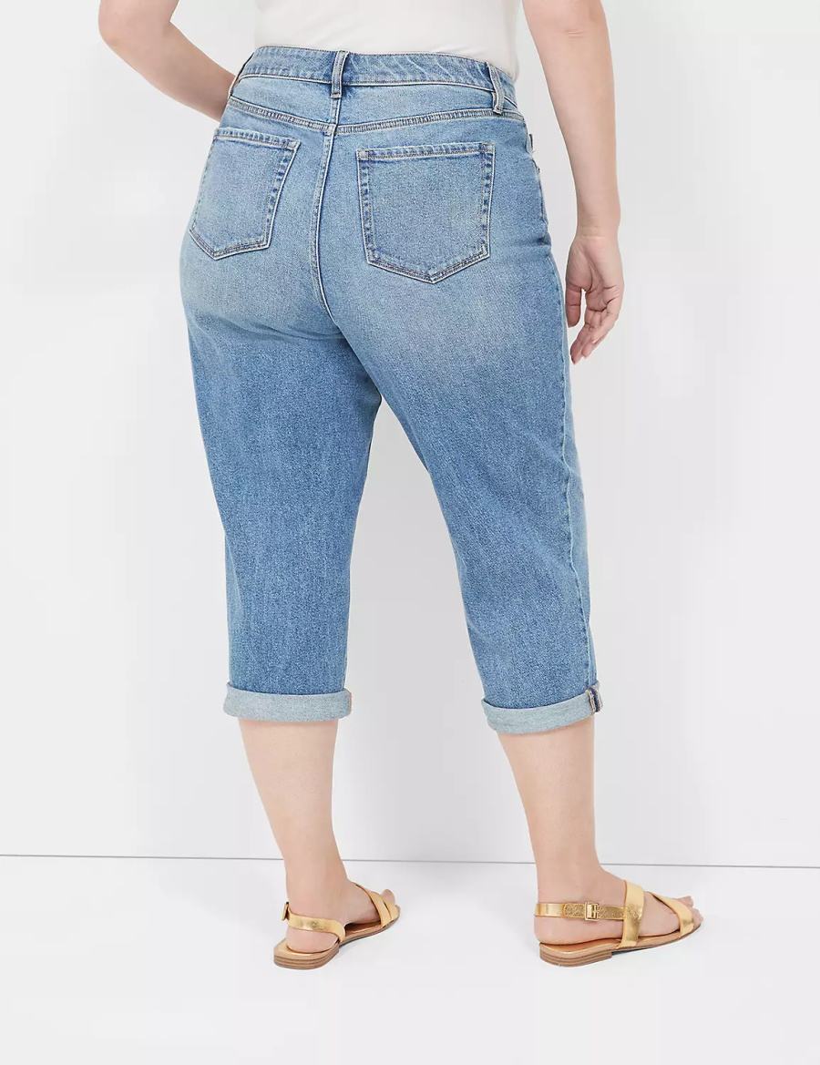 Blue Lane Bryant Boyfriend Fit Capri Women Jeans | BZM4019MO