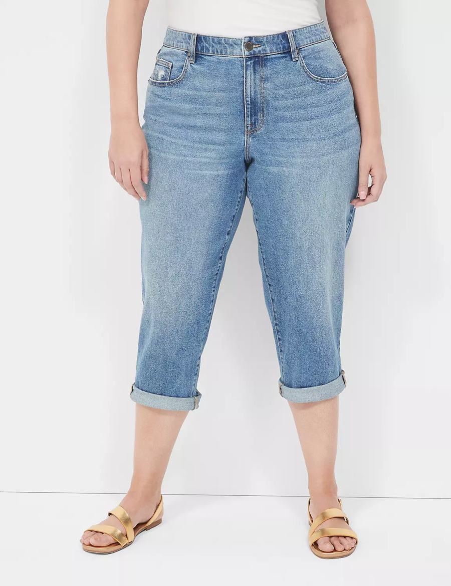 Blue Lane Bryant Boyfriend Fit Capri Women Jeans | BZM4019MO