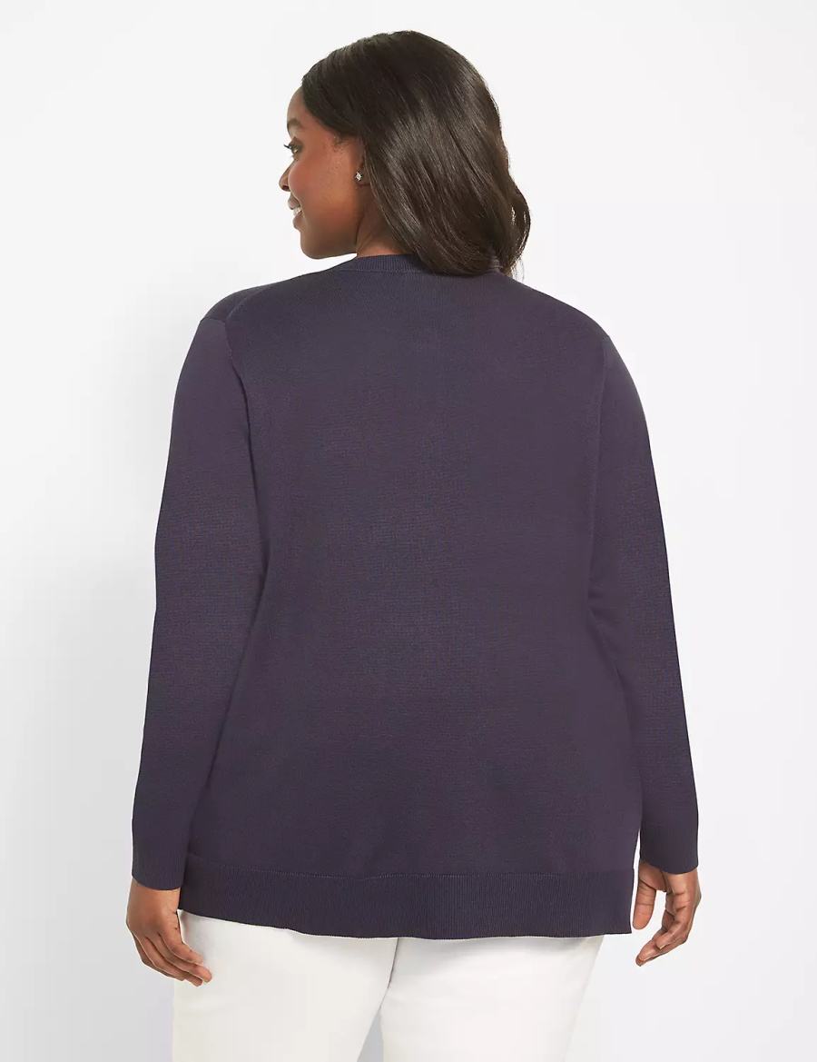 Blue Lane Bryant Button-Front Women Cardigan | KSR282MT