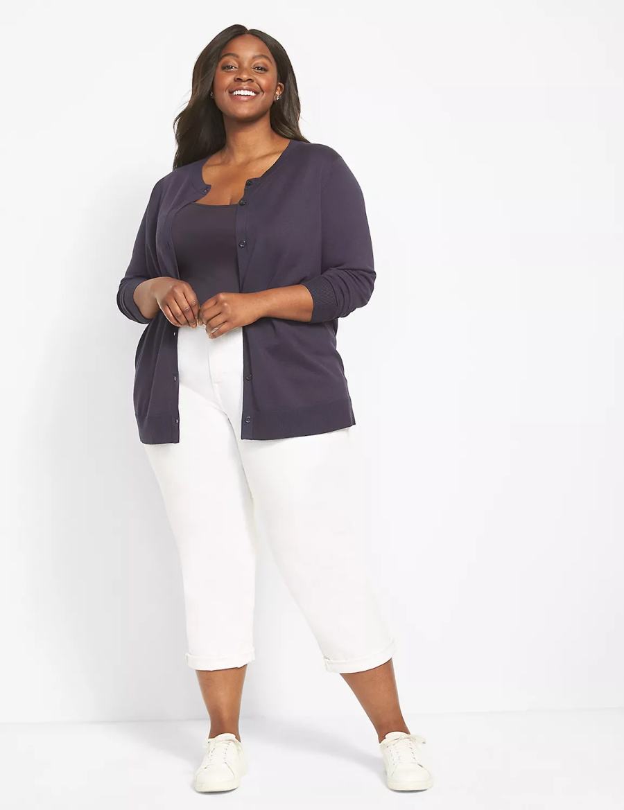 Blue Lane Bryant Button-Front Women Cardigan | KSR282MT