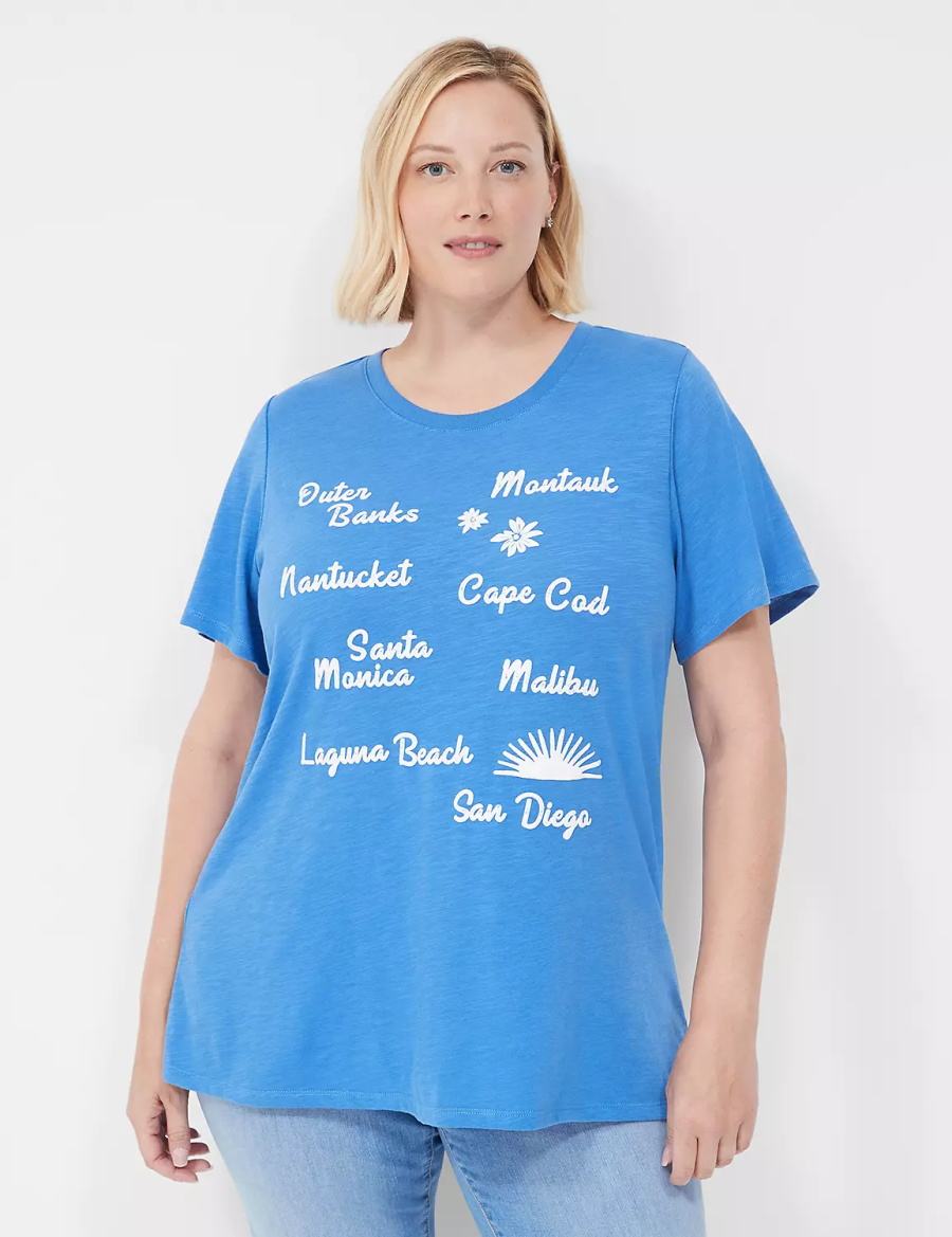 Blue Lane Bryant Cities Graphic Tee Women T Shirts | EGF8530JJ