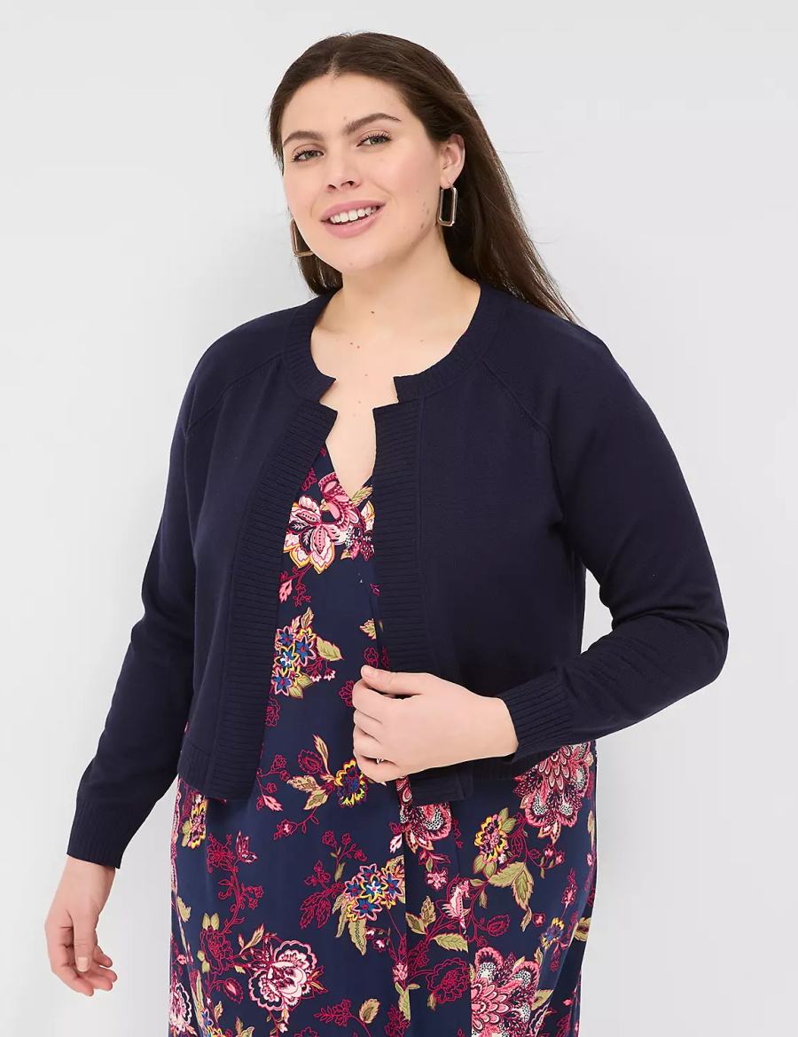 Blue Lane Bryant Classic Long Sleeve Open Front Shrug Women Sweaters | QIE7226HJ