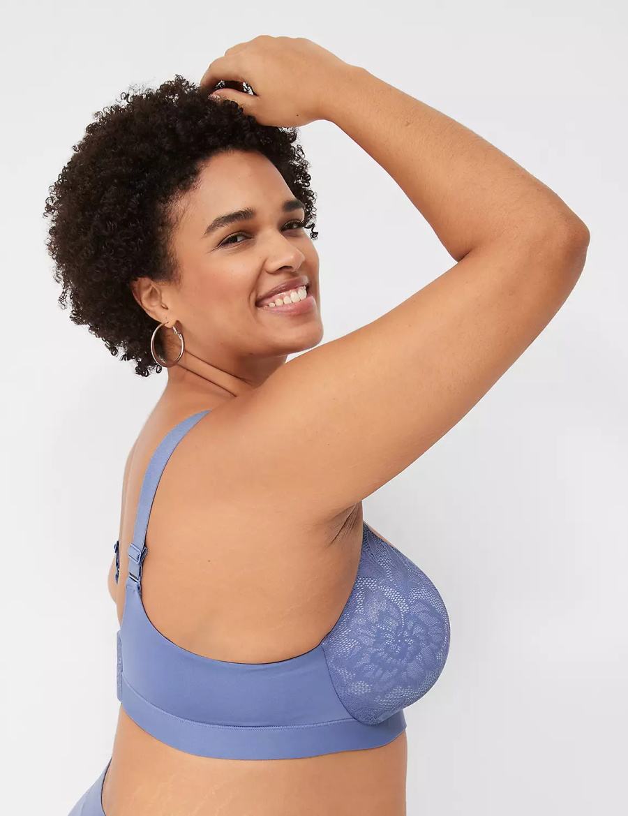 Blue Lane Bryant Comfort Bliss Lightly Lined Plunge Women Bralettes | WYO6634BT