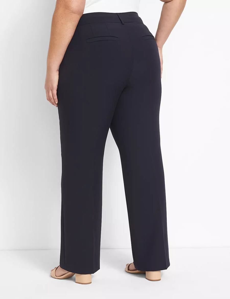 Blue Lane Bryant Curvy Fit Perfect Drape Straight Women Pants | QZU25IB