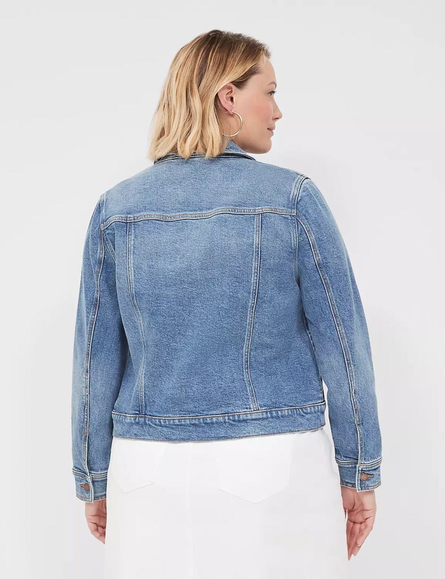 Blue Lane Bryant Denim Women Jackets | SVK815WL