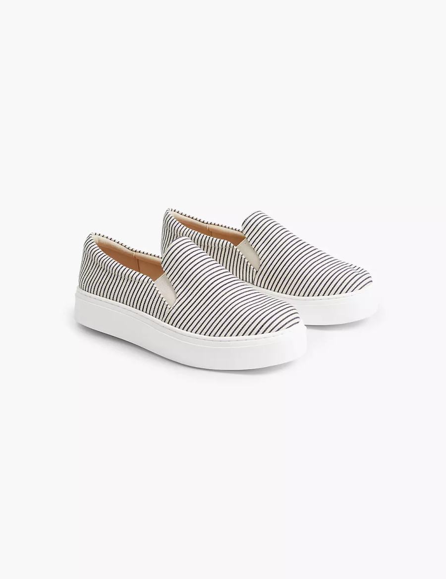 Blue Lane Bryant Dream Cloud Striped Slip-On Platform Women Sneakers | RIV476JJ