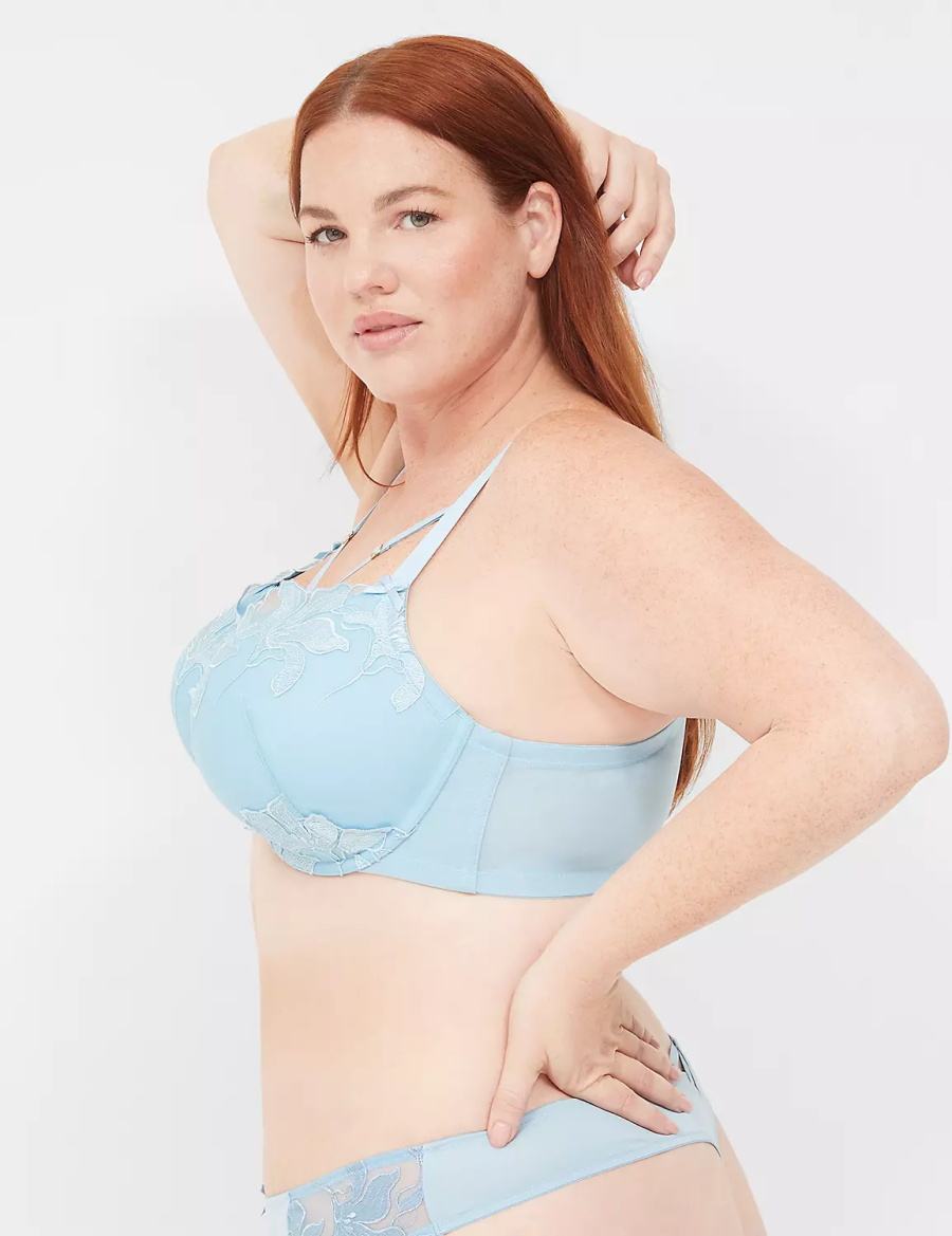 Blue Lane Bryant Embroidered Boost Women Balconette Bra | IWH1993GE