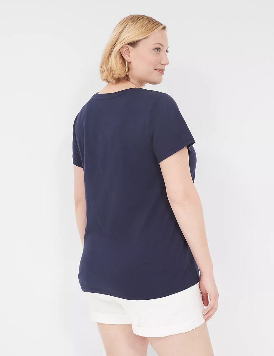 Blue Lane Bryant Grateful Graphic Tee Women T Shirts | OKN7020QW