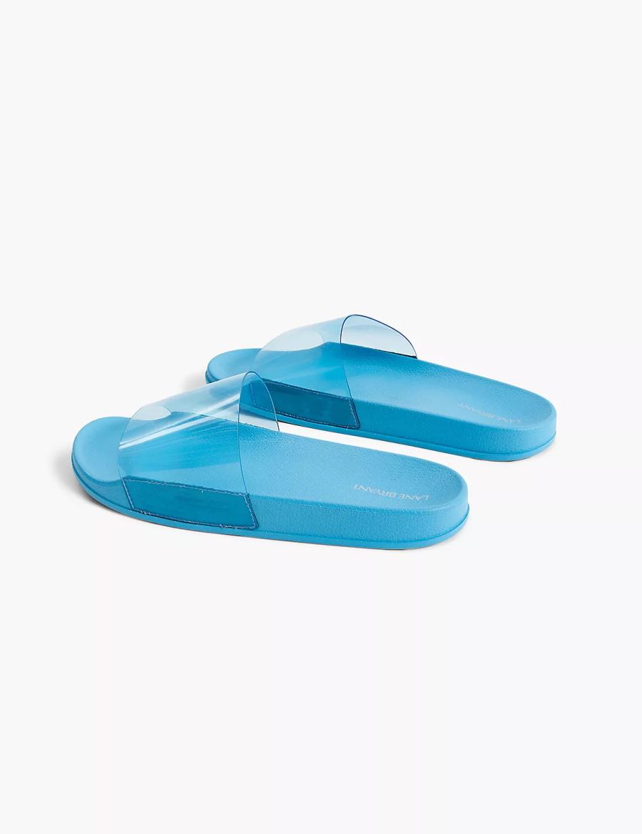 Blue Lane Bryant Jelly Pool Women Slide Sandals | LHW4452MC