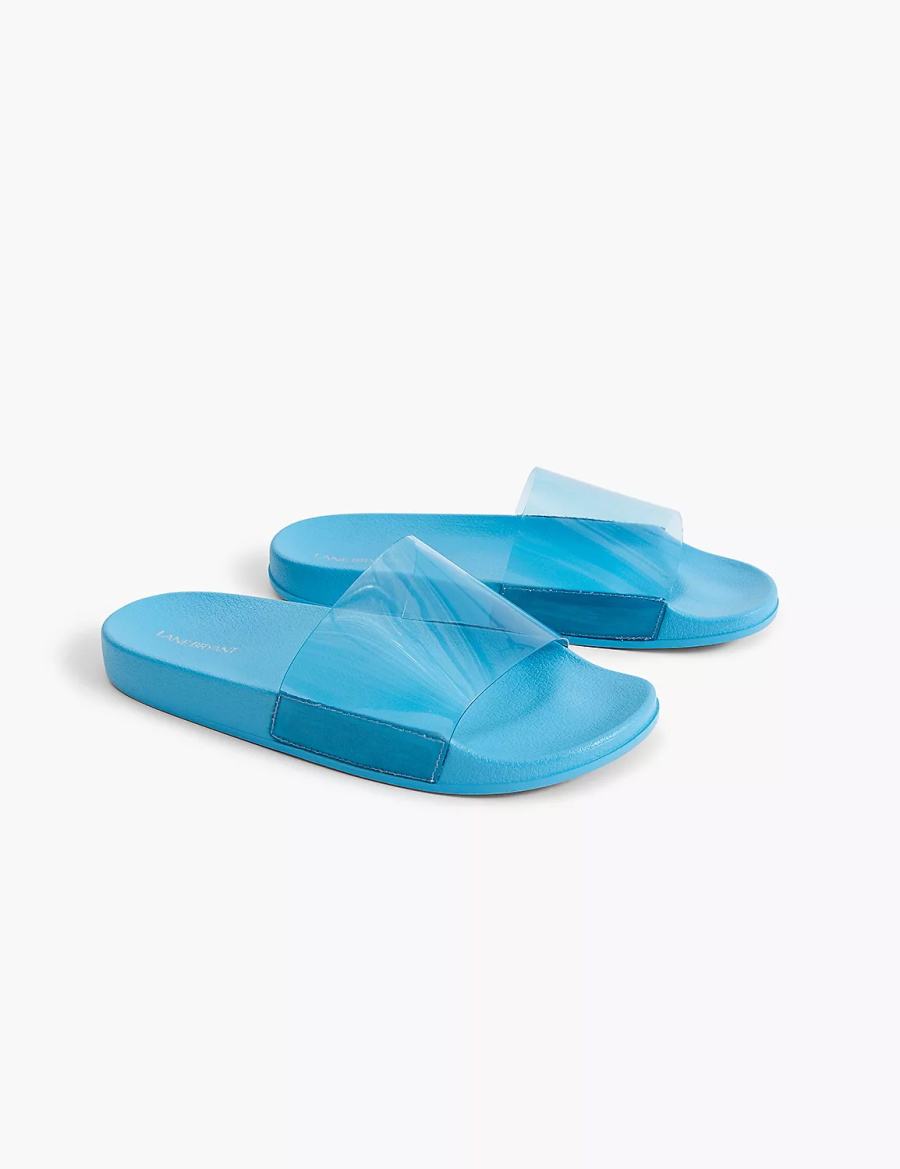 Blue Lane Bryant Jelly Pool Women Slide Sandals | LHW4452MC