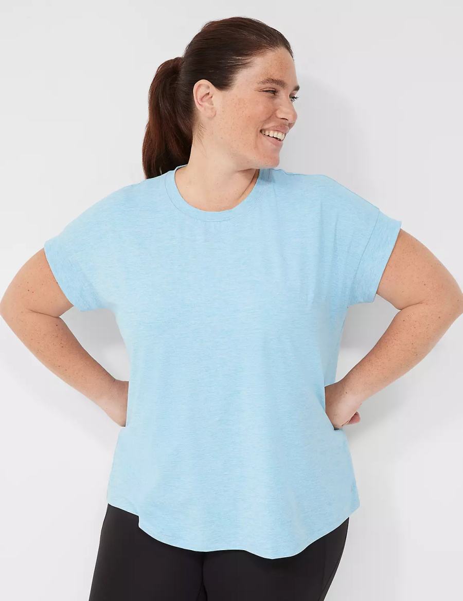 Blue Lane Bryant LIVI Soft Crew-Neck Recycled Tee Women T Shirts | HBC1064ON