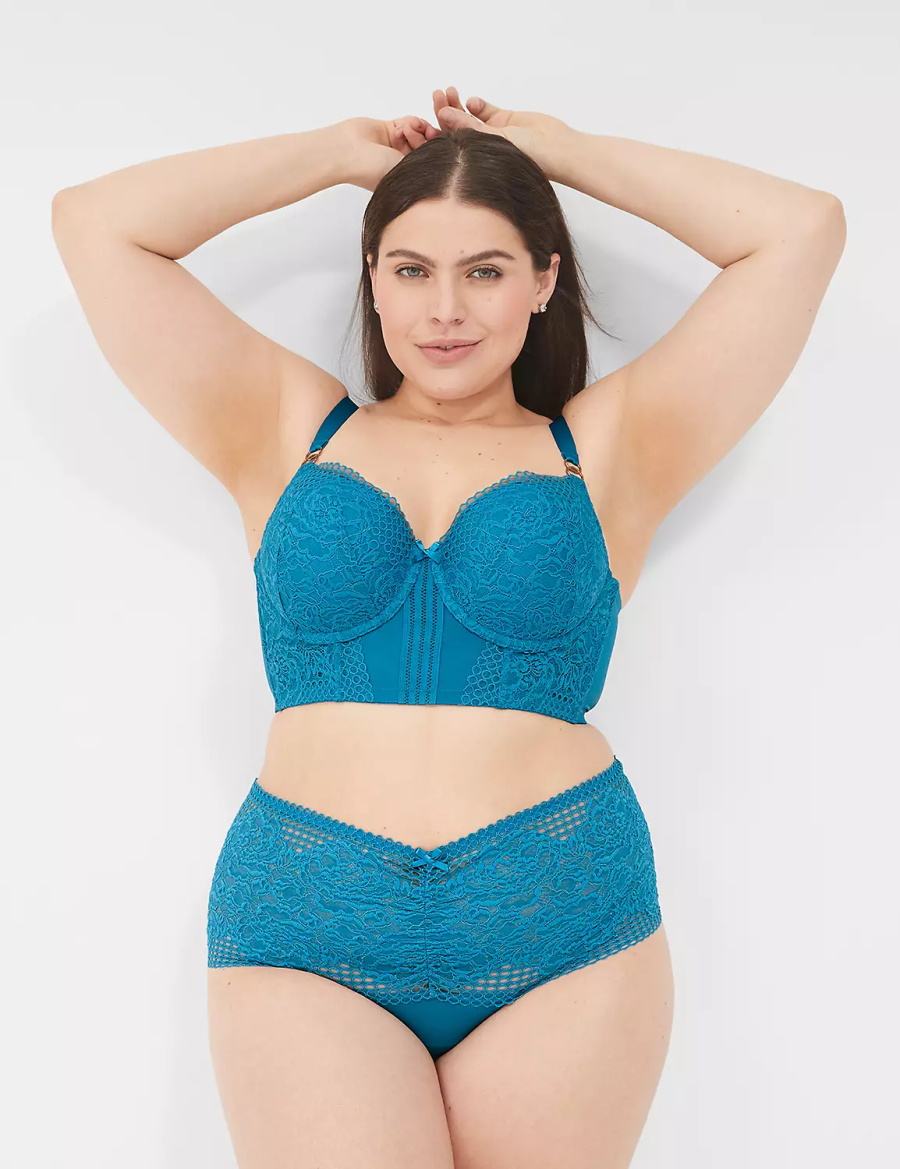 Blue Lane Bryant Lace Longline Boost Women Balconette Bra | XFF7657HJ