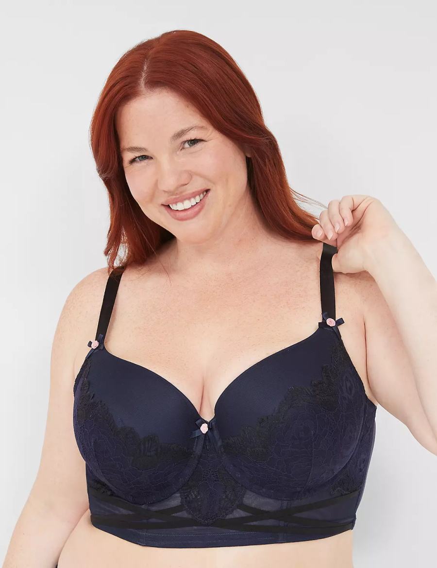 Blue Lane Bryant Longline Boost Women Balconette Bra | NKP4983OP