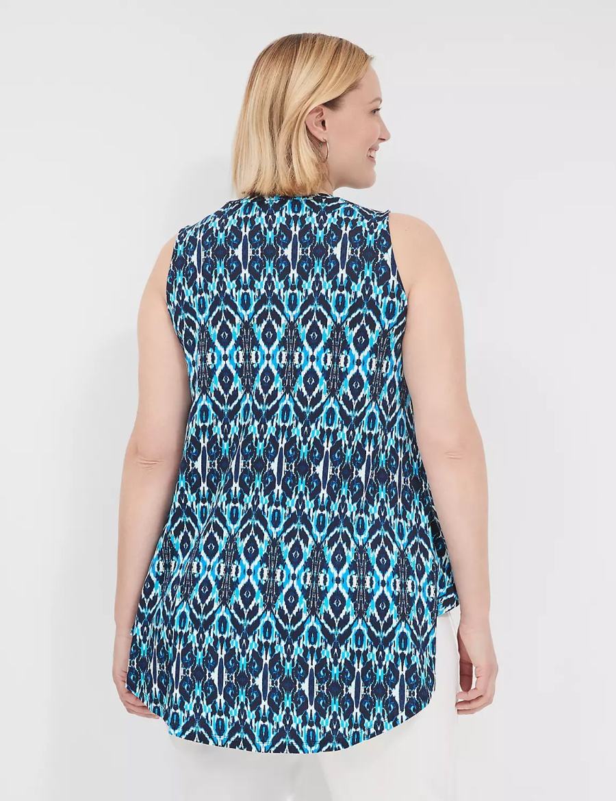 Blue Lane Bryant Max Swing Sleeveless High-Neck Tunic Women T Shirts | MIP288RR