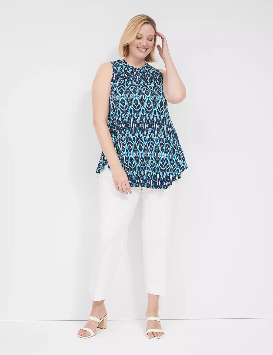 Blue Lane Bryant Max Swing Sleeveless High-Neck Tunic Women T Shirts | MIP288RR