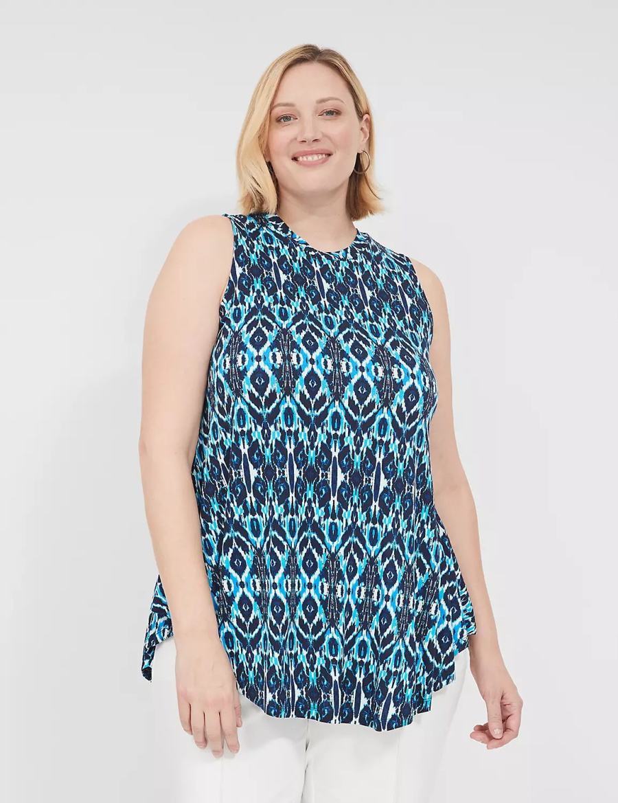 Blue Lane Bryant Max Swing Sleeveless High-Neck Tunic Women T Shirts | MIP288RR