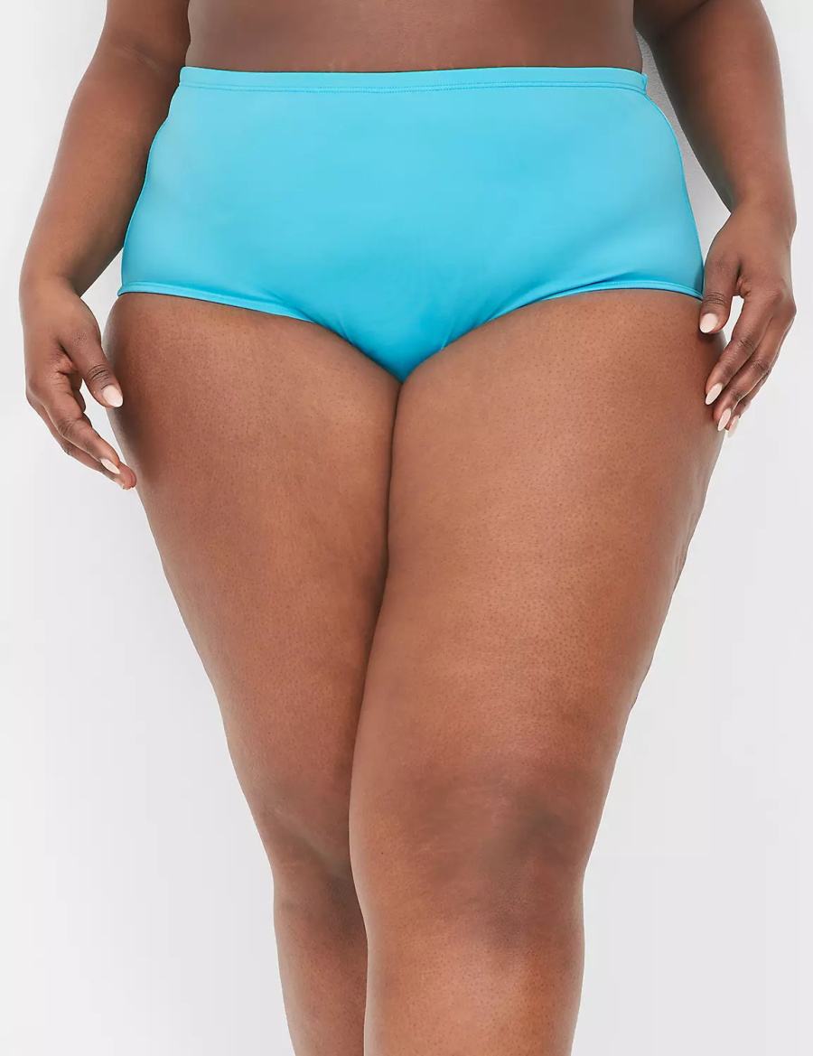 Blue Lane Bryant Mid-Rise Swim Women Briefs | DGV2143GQ