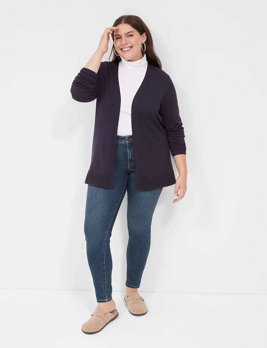 Blue Lane Bryant Modern Long-Sleeve Open-Front Women Cardigan | DNH3518UG