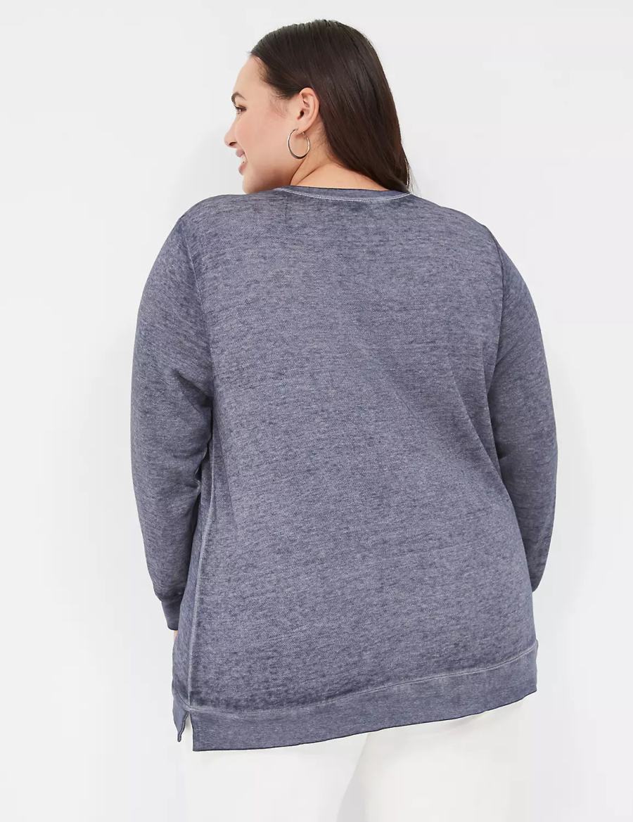 Blue Lane Bryant Optimist Graphic Women Sweatshirts | ZEE888RL