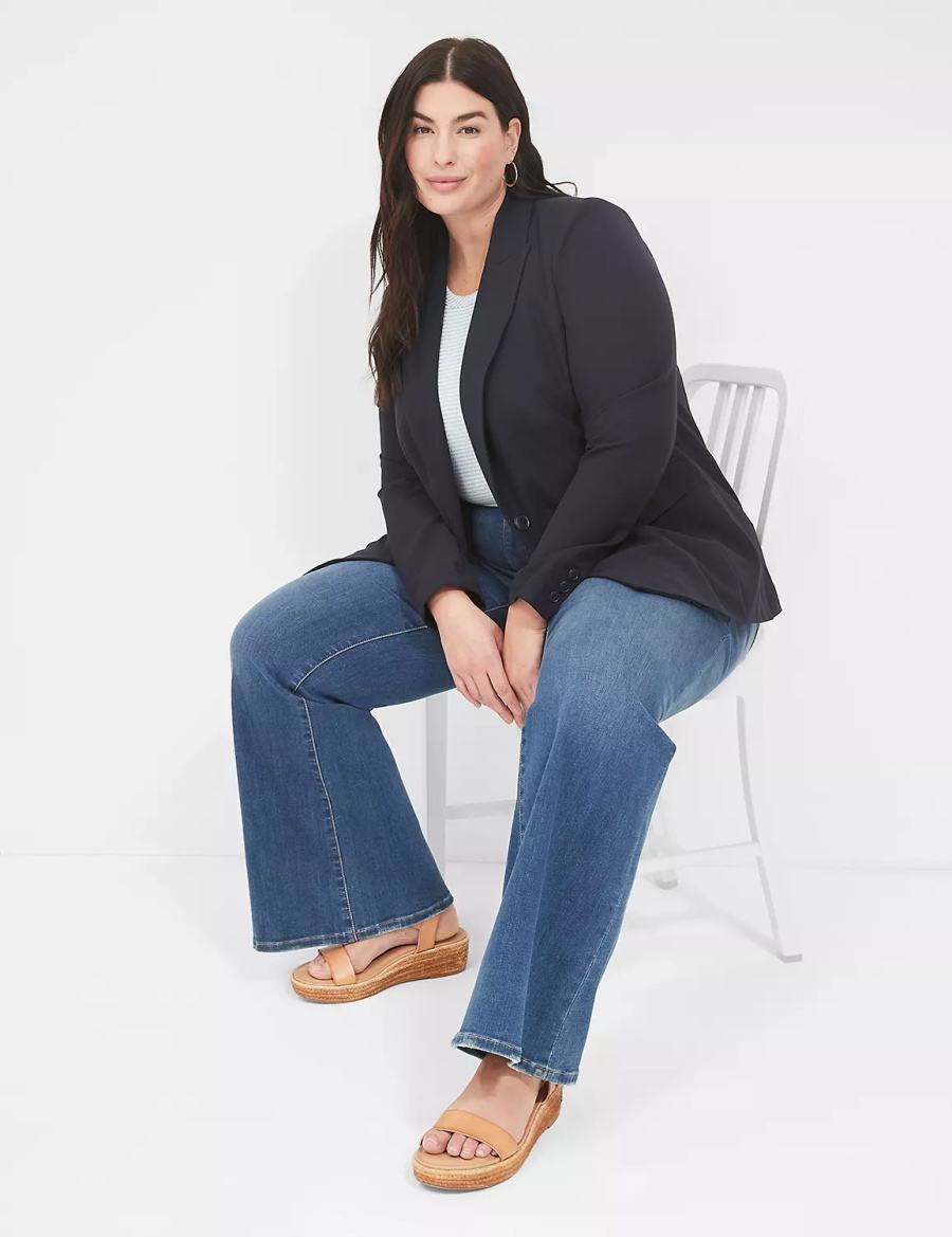 Blue Lane Bryant Perfect Drape Women Blazers | VUC1675TX