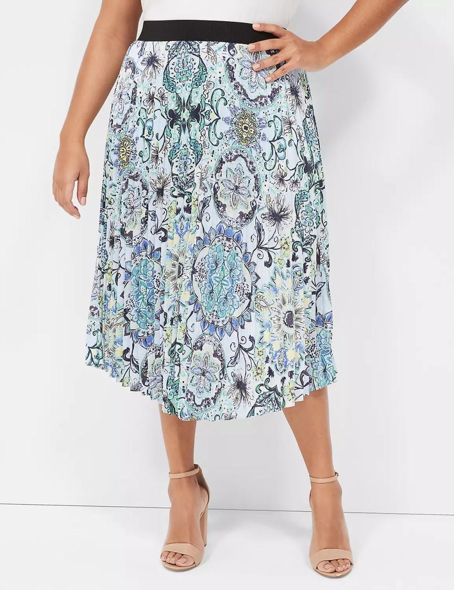 Blue Lane Bryant Pleated Women Skirts | DZW8710BA