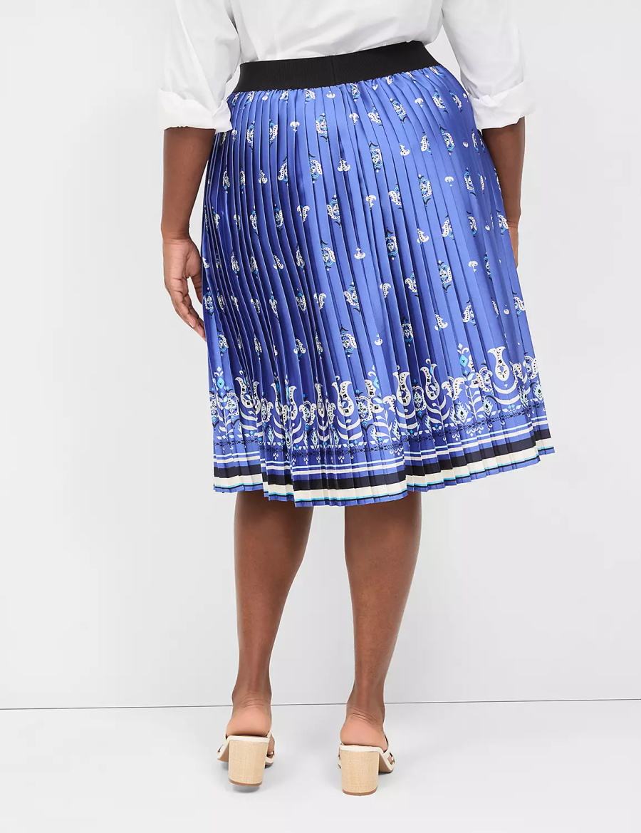 Blue Lane Bryant Pleated Women Skirts | WGM9695WR