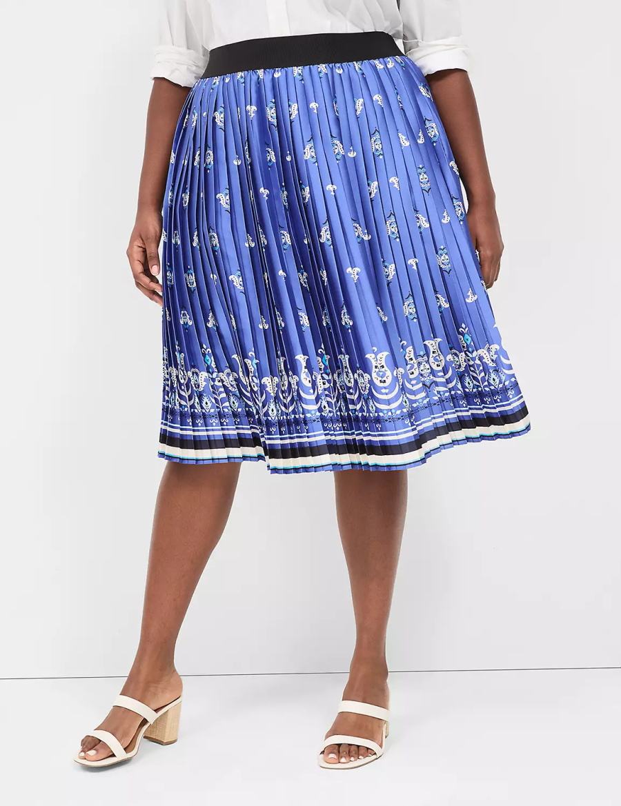 Blue Lane Bryant Pleated Women Skirts | WGM9695WR