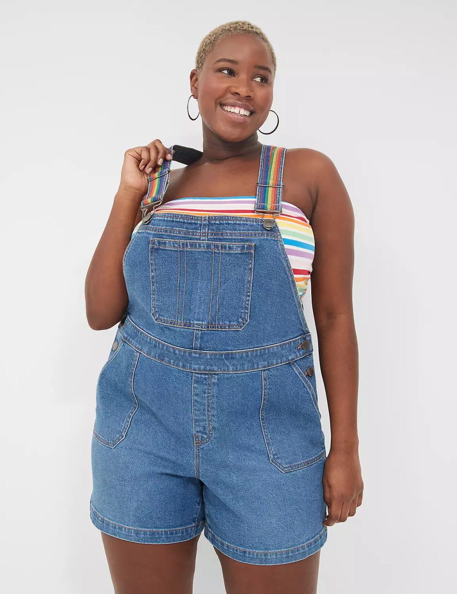 Blue Lane Bryant Pride Boyfriend Denim Women Overall | OVZ4229OE