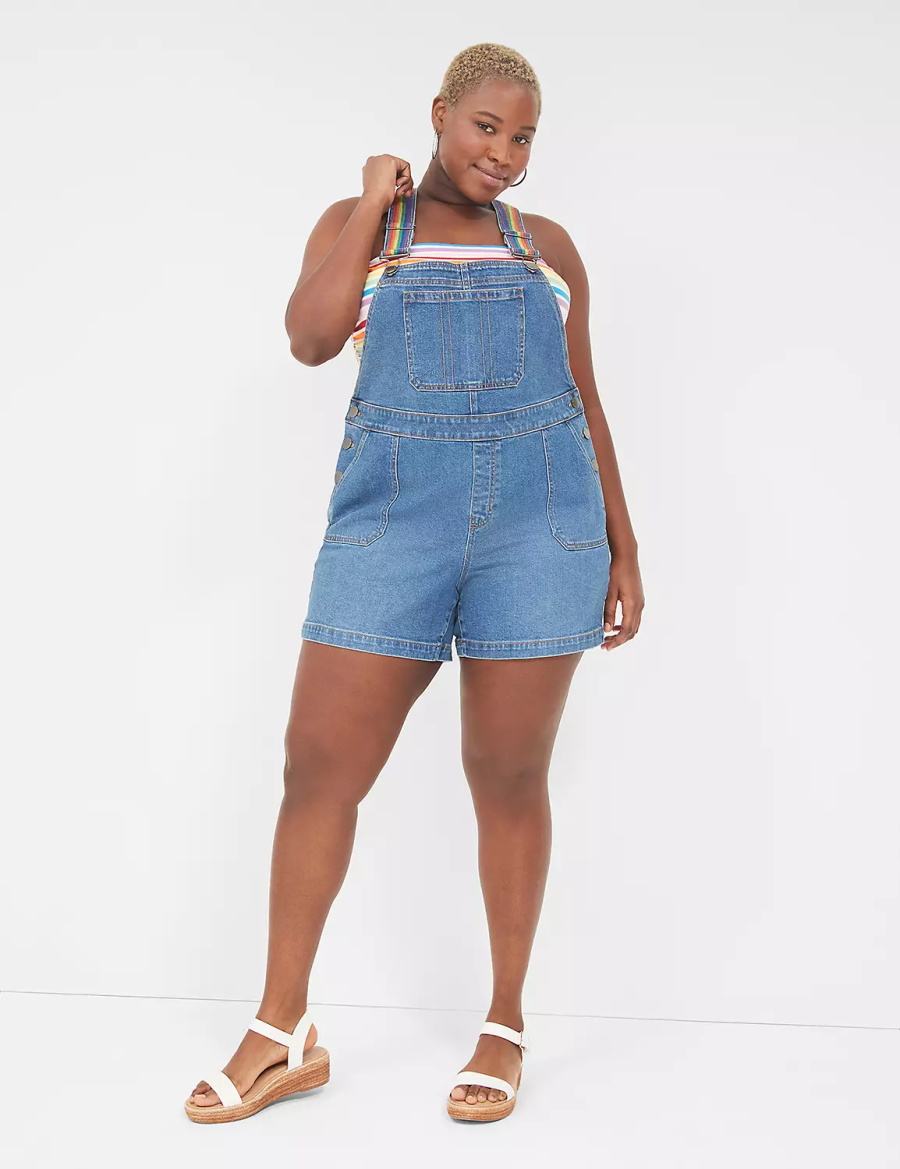 Blue Lane Bryant Pride Boyfriend Denim Women Overall | OVZ4229OE