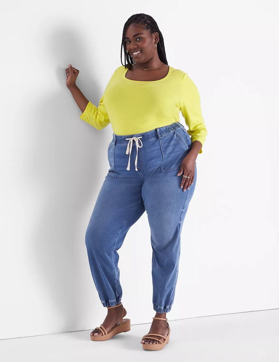 Blue Lane Bryant Pull-On Boyfriend Jogger Women Jeans | NCN9157HC