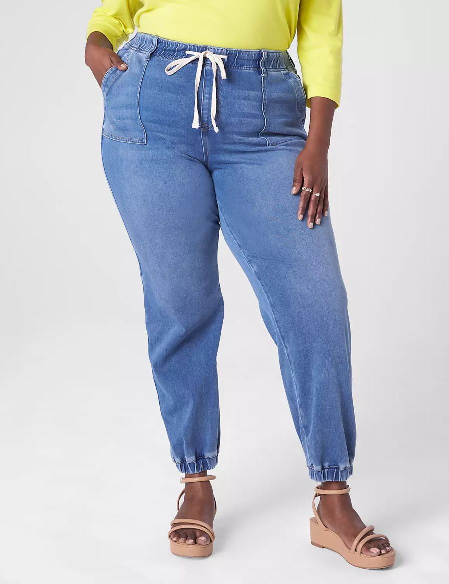 Blue Lane Bryant Pull-On Boyfriend Jogger Women Jeans | NCN9157HC