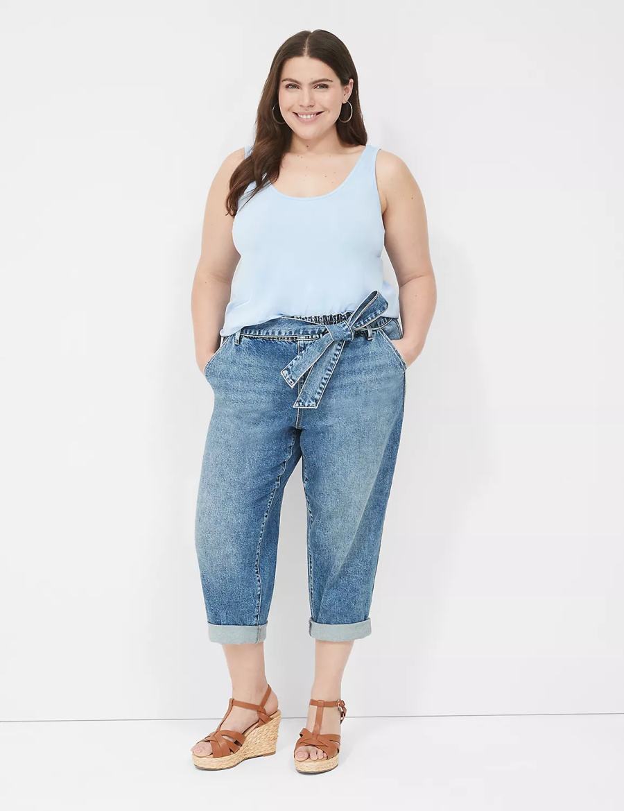 Blue Lane Bryant Pull-On Fit Boyfriend Women Jeans | EOO798AW