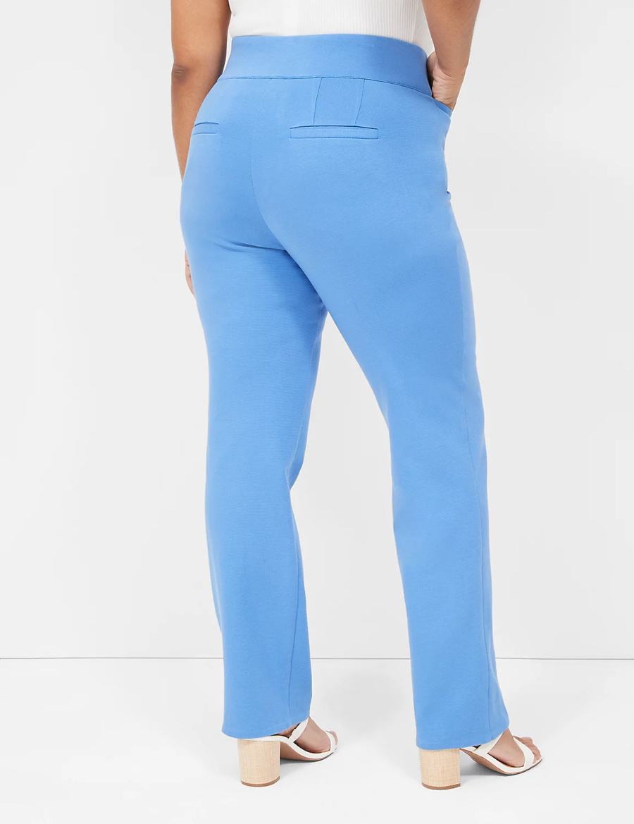 Blue Lane Bryant Pull-On Ottoman Ponte Straight Leg Women Pants | XPY4731JW