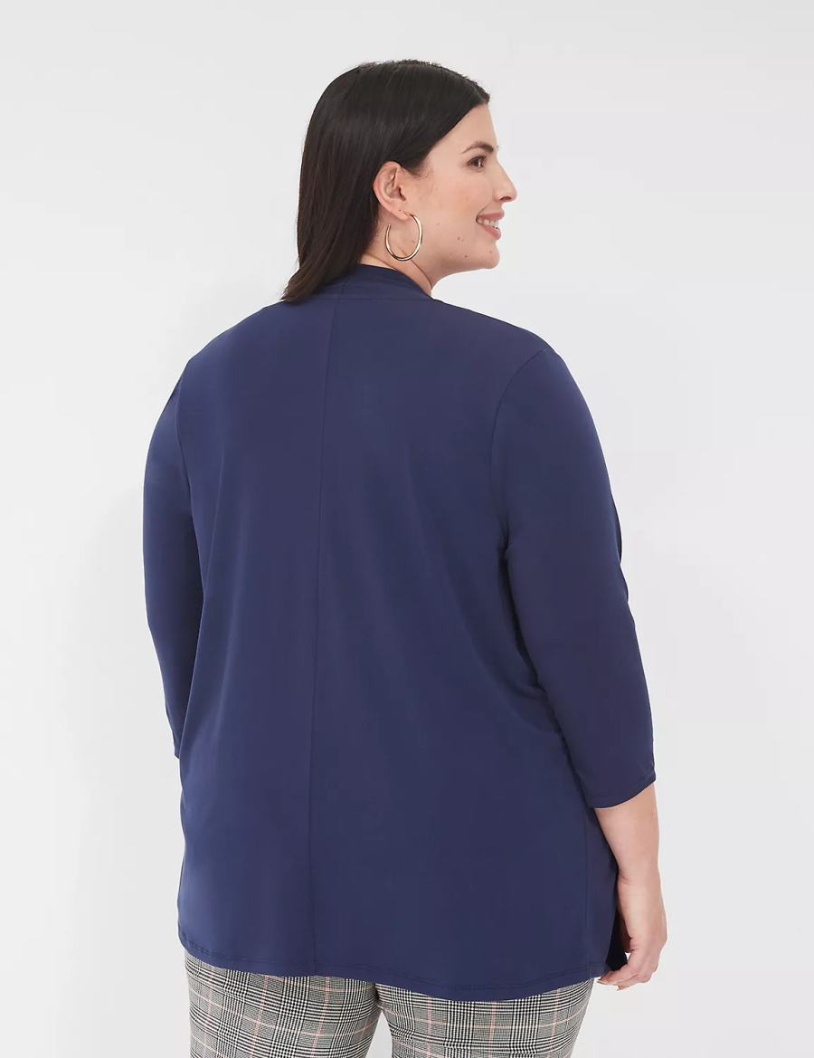 Blue Lane Bryant Relaxed 3/4-Sleeve Overpiece Women Robe | BPU1029NS