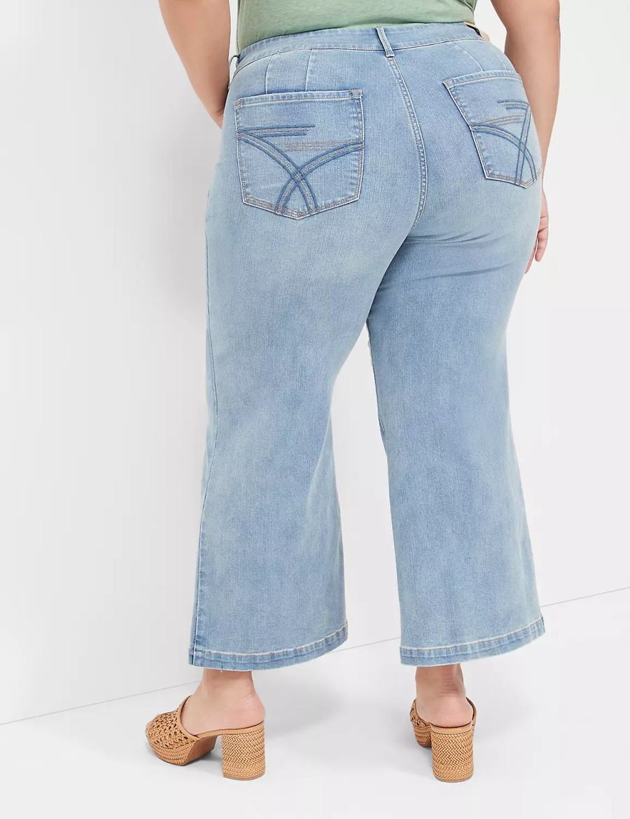 Blue Lane Bryant Seven7 Pull-On Weekender Cropped Women Jeans | WYM8772EE