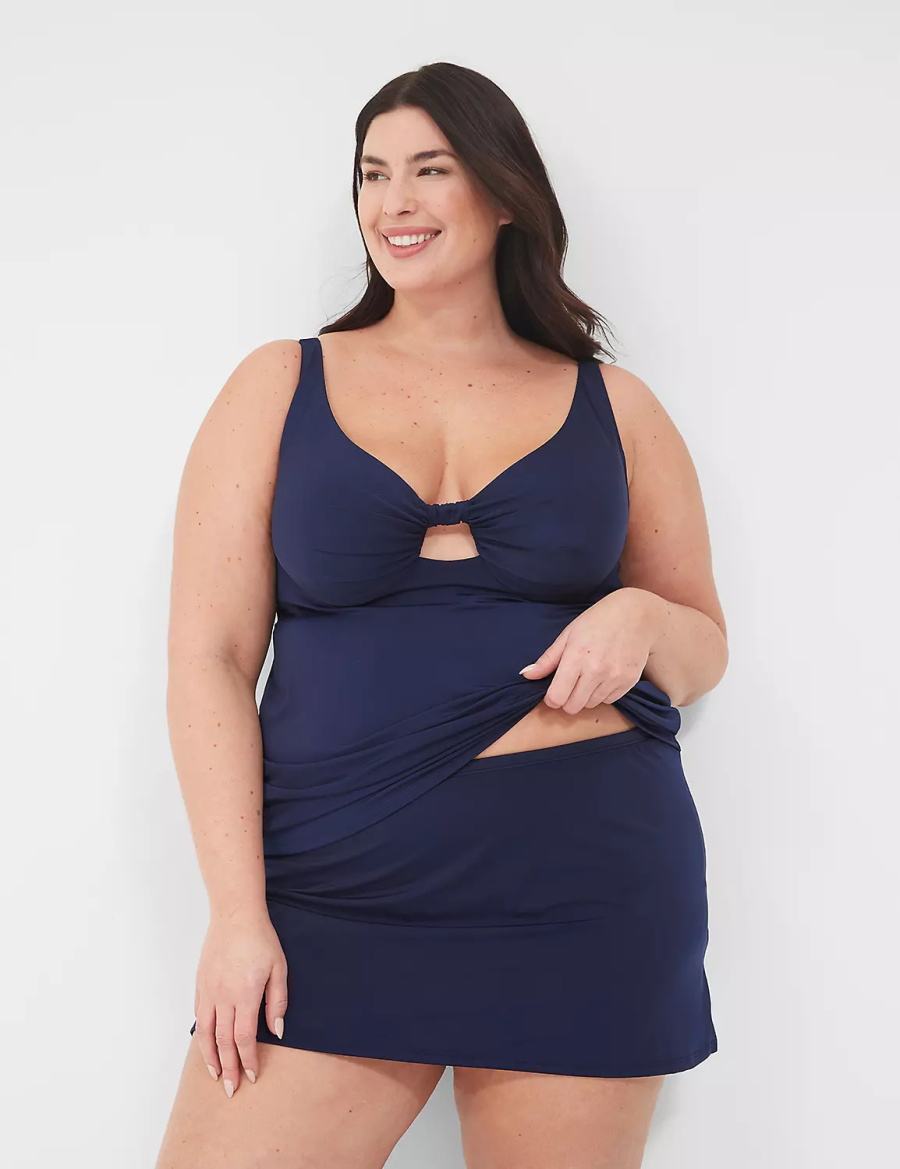 Blue Lane Bryant Side Slit Swim Women Skirts | YZT975WE