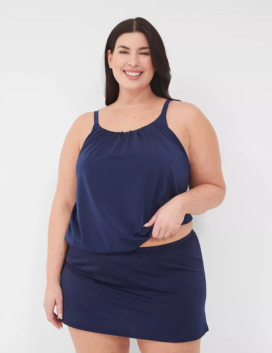 Blue Lane Bryant Side Slit Swim Women Skirts | YZT975WE