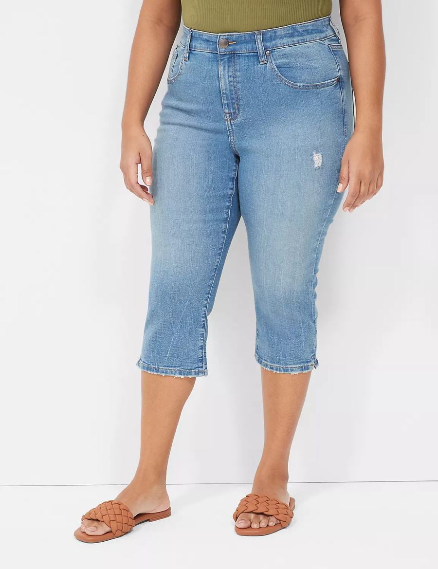 Blue Lane Bryant Signature Fit High-Rise Pedal Women Jeans | XNZ1047ME