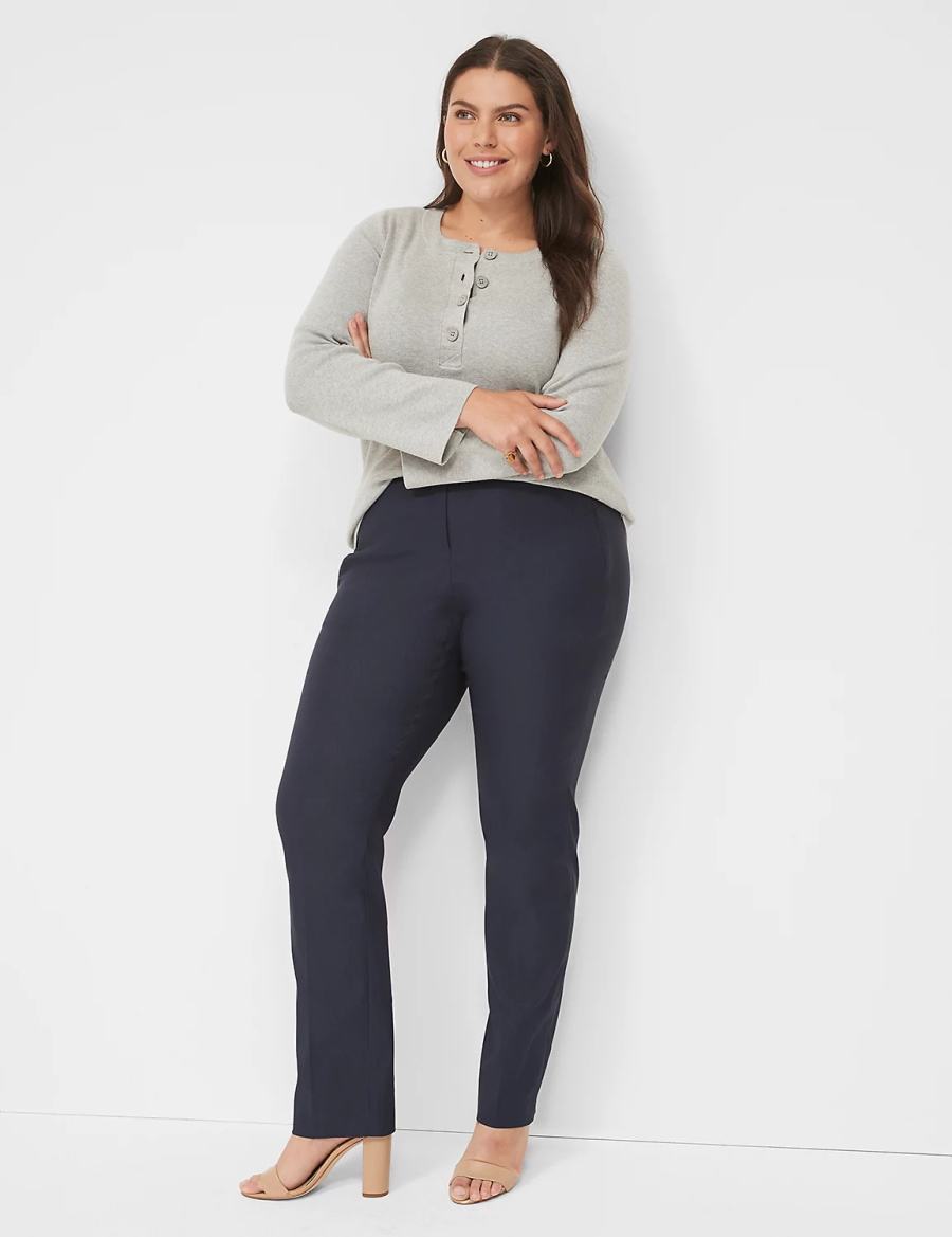 Blue Lane Bryant Straight Leg 4-Season Women Pants | WLE193YL