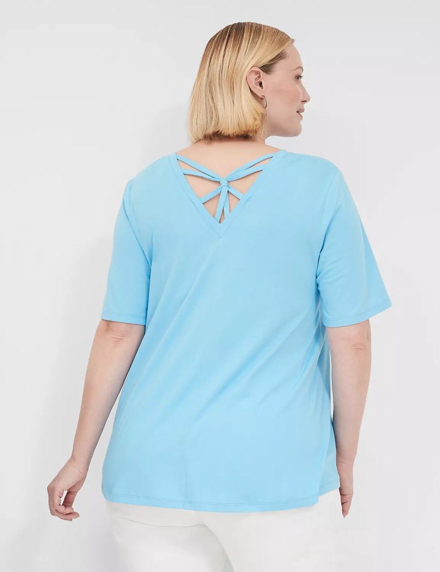 Blue Lane Bryant Swing Strappy-Back Tee Women T Shirts | EPN431PP