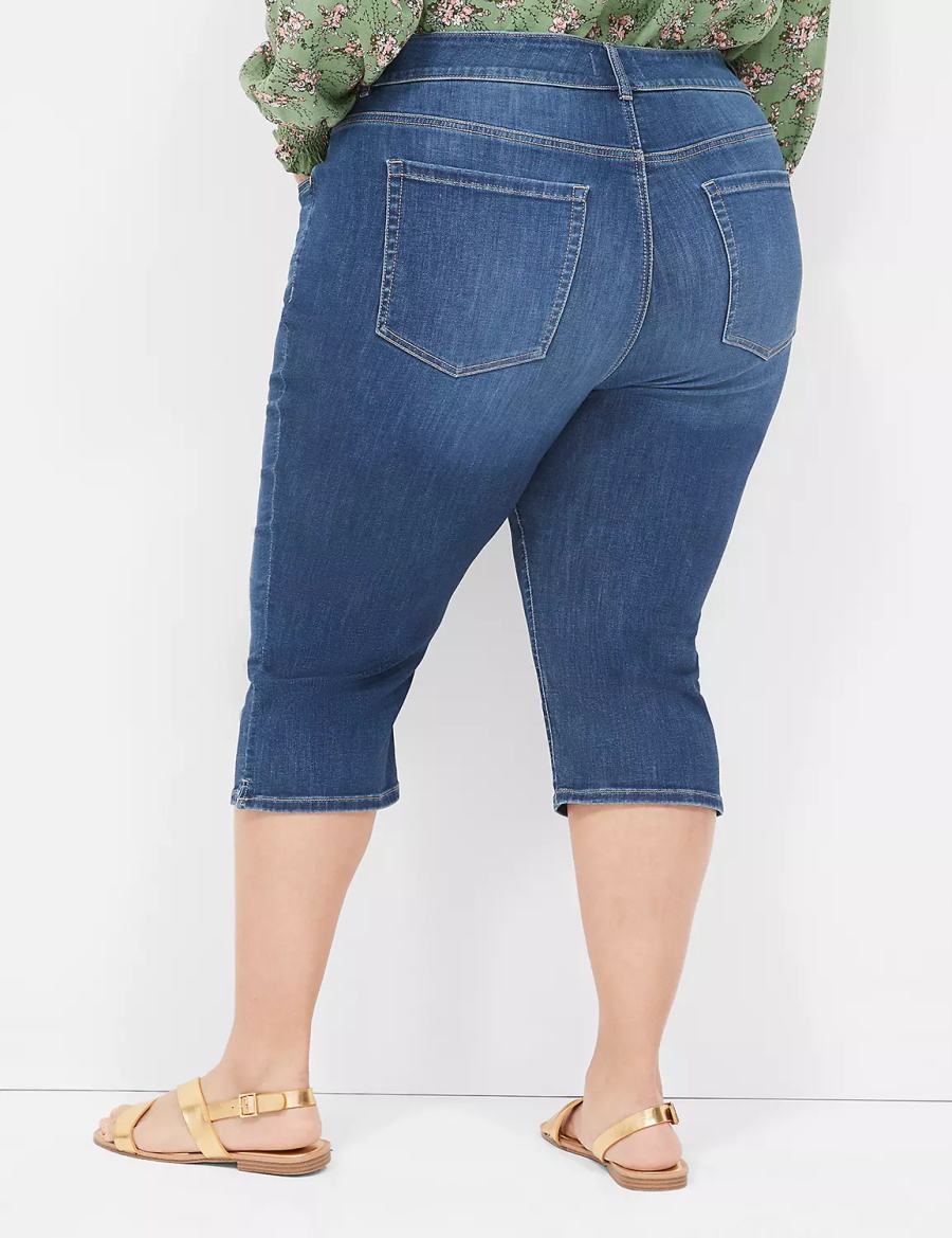 Blue Lane Bryant Tighter Tummy Fit High-Rise Pedal Women Jeans | KUS1829JG