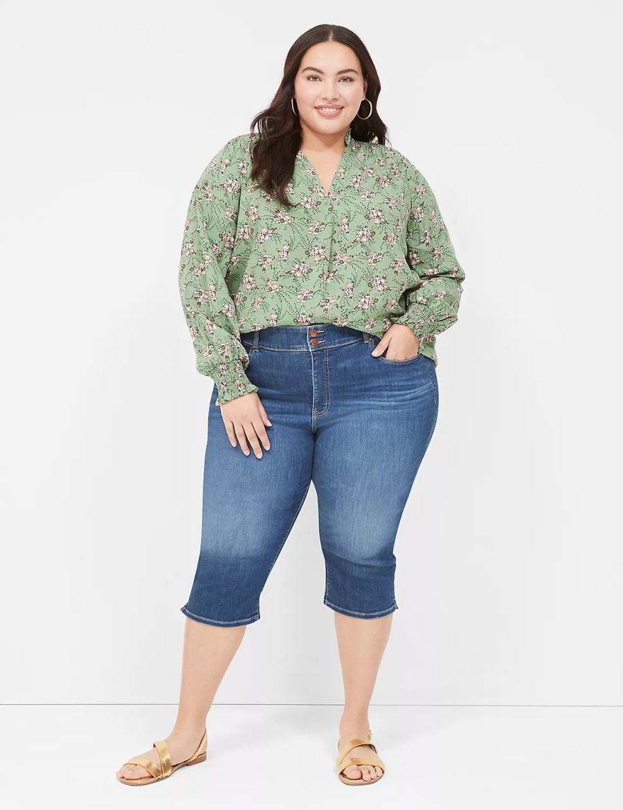 Blue Lane Bryant Tighter Tummy Fit High-Rise Pedal Women Jeans | KUS1829JG