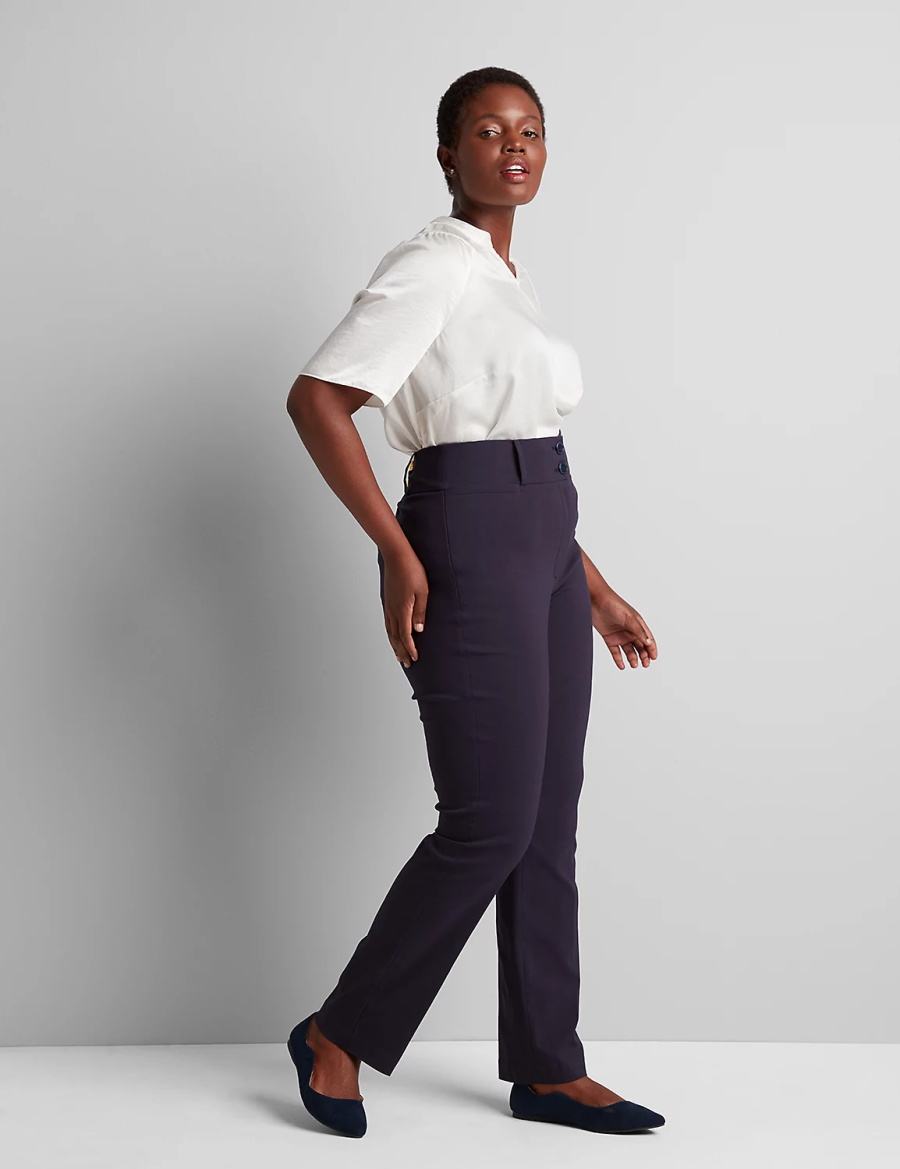 Blue Lane Bryant Tighter Tummy High-Rise Straight 4-Season Women Pants | XKF8251JD