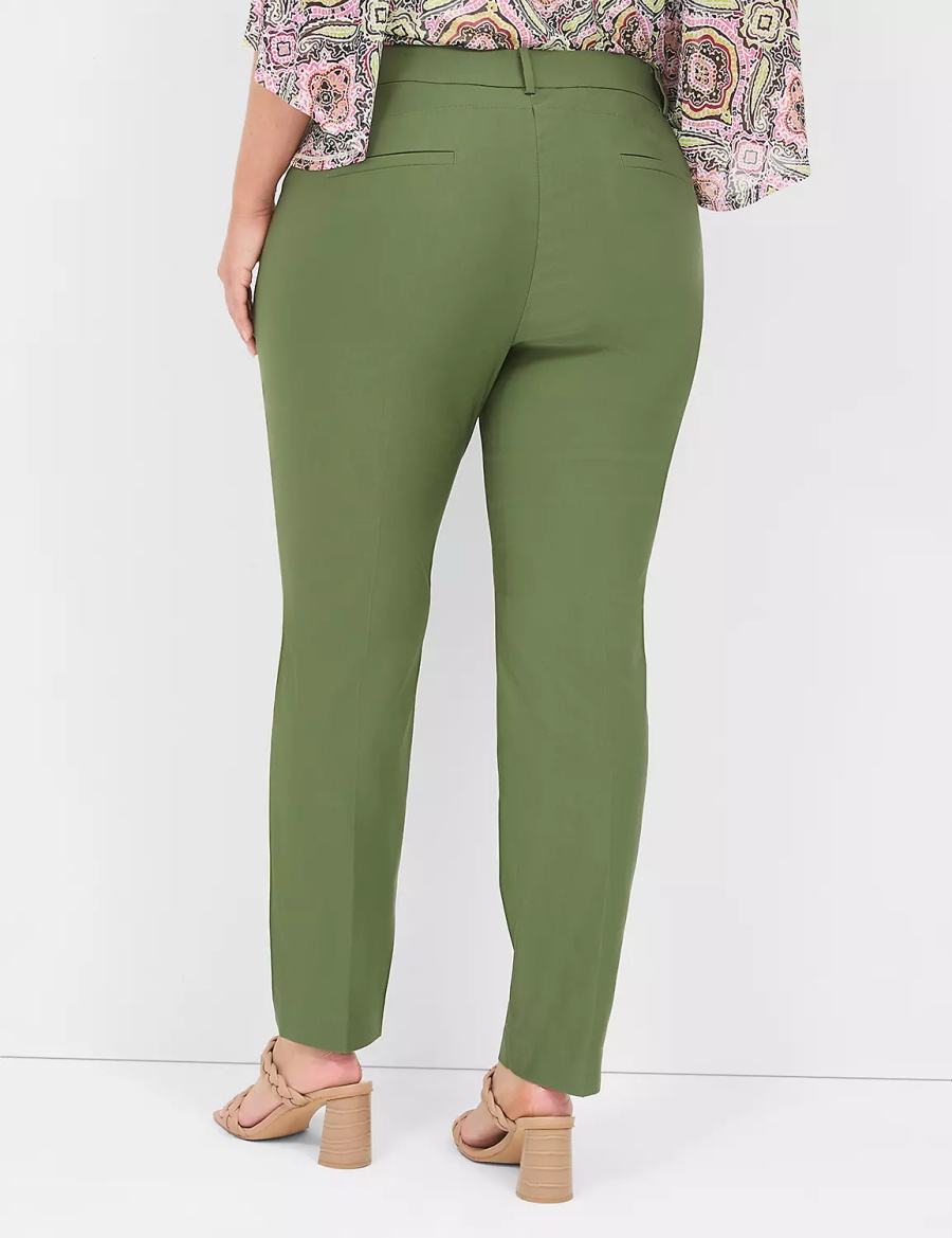 Brown Green Lane Bryant 4-Season Slim Ankle Women Pants | MJH3319CZ