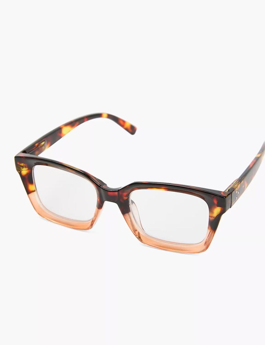 Brown Lane Bryant Crystal Tortoiseshell & Tan Reading Women Glasses | LAZ1959GI