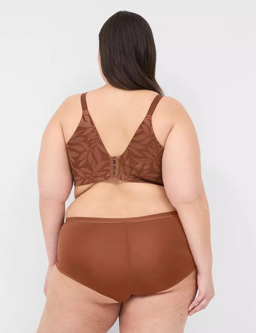 Brown Lane Bryant No-Show Boyshort Women Briefs | IIN8065VK