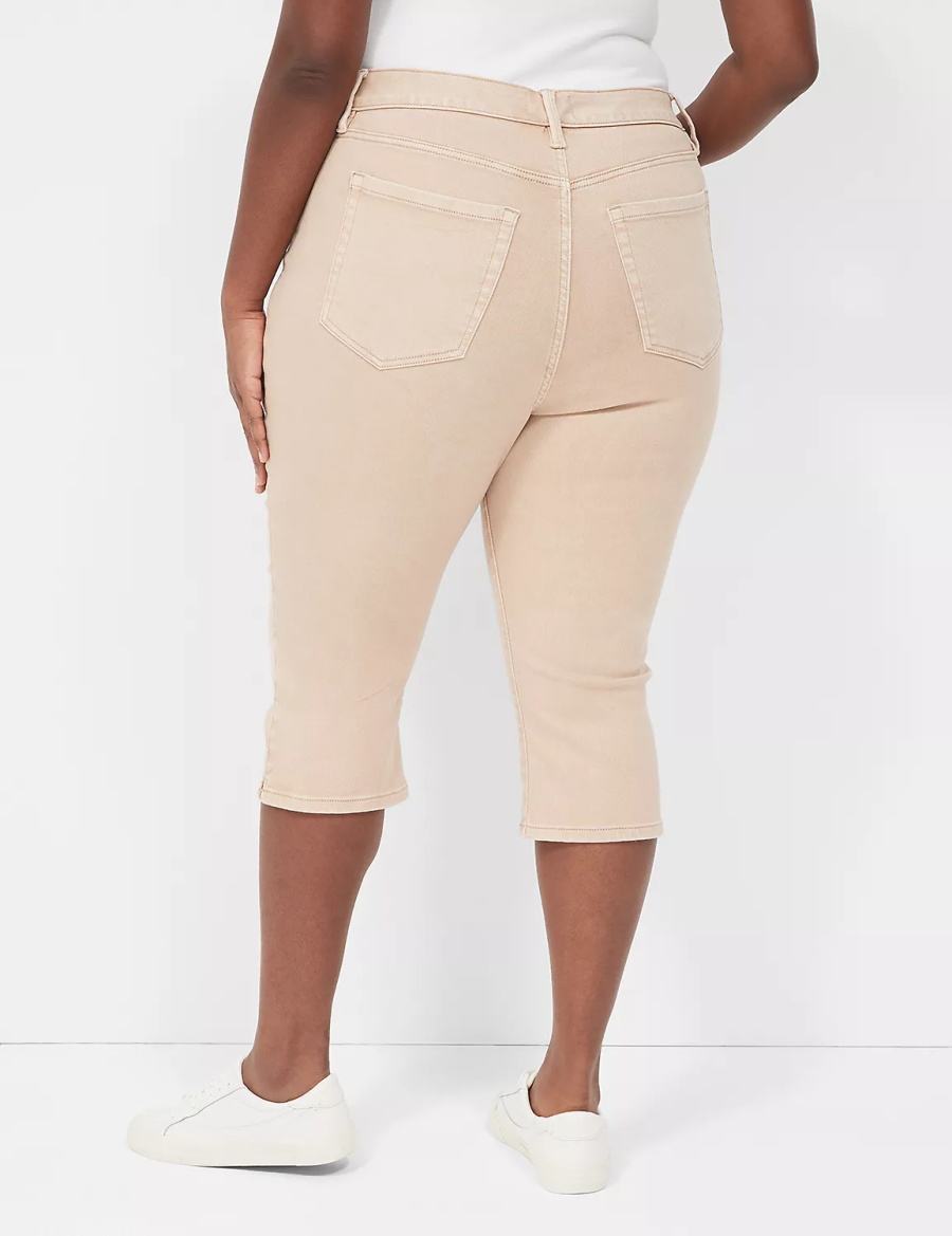 Brown Lane Bryant Signature Fit High-Rise Color Pedal Women Jeans | ZHV6693YT