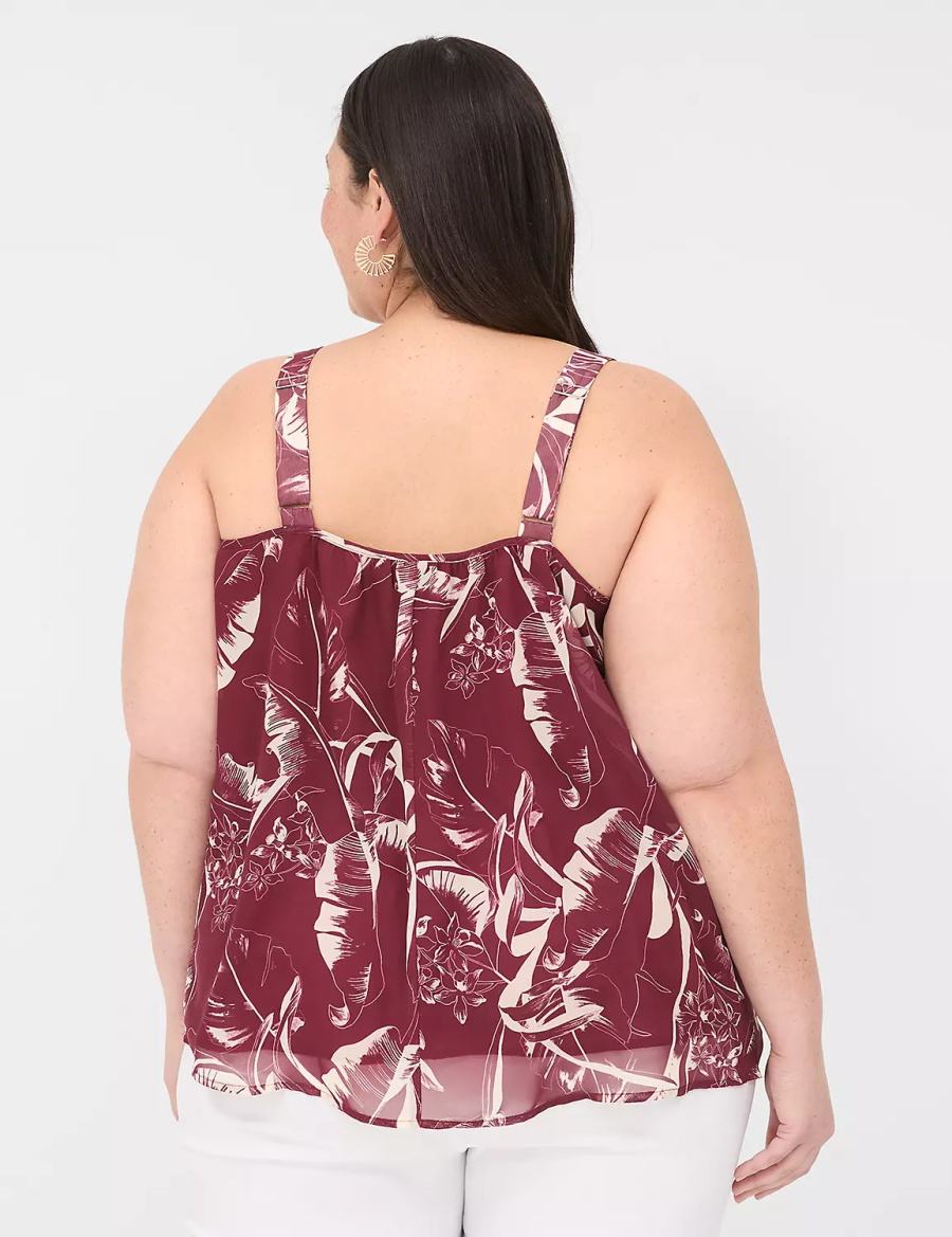 Burgundy Lane Bryant Scoop-Neck Cami Women Tank Top | MEF9710CQ