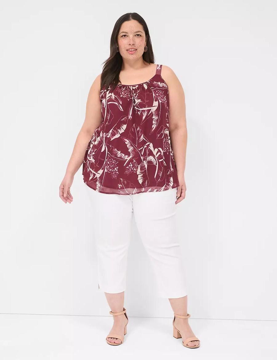 Burgundy Lane Bryant Scoop-Neck Cami Women Tank Top | MEF9710CQ